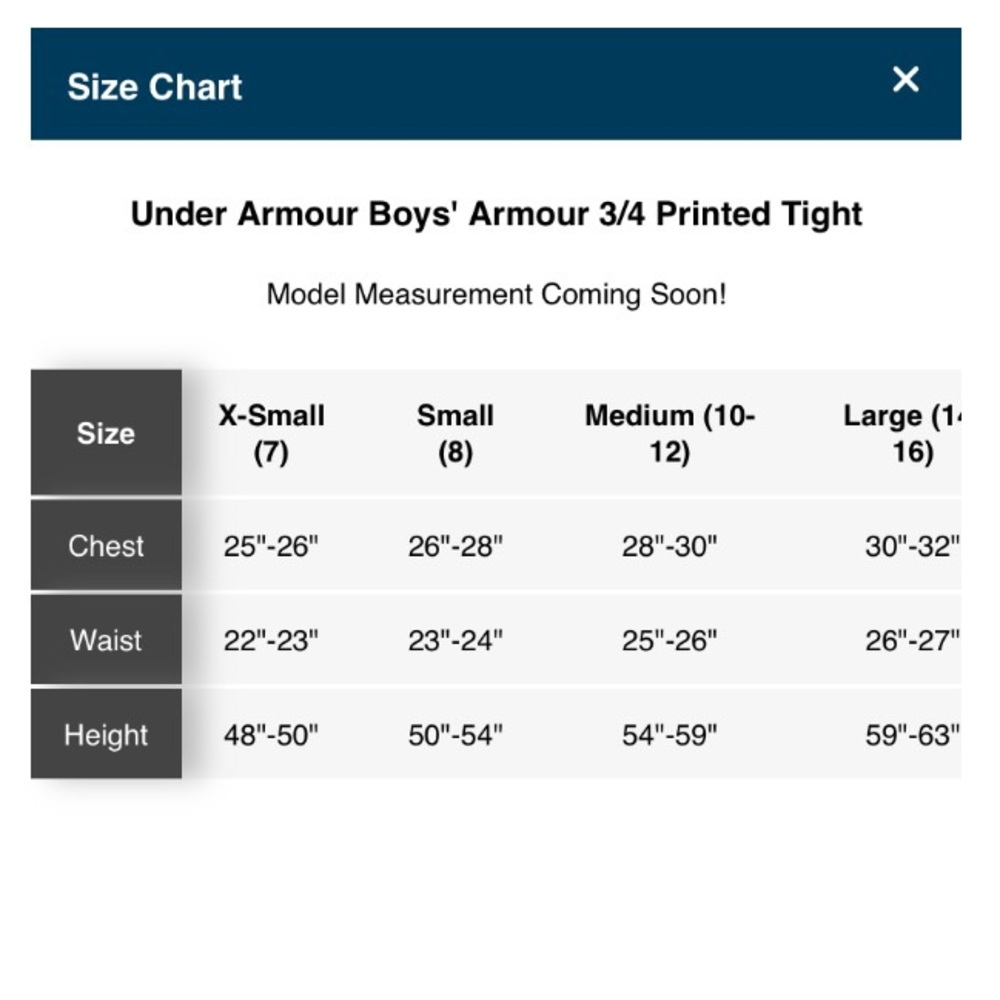 UNDER ARMOUR 3/4 BOYS COMPRESION TIGHT O-175 - Picture 6 of 6